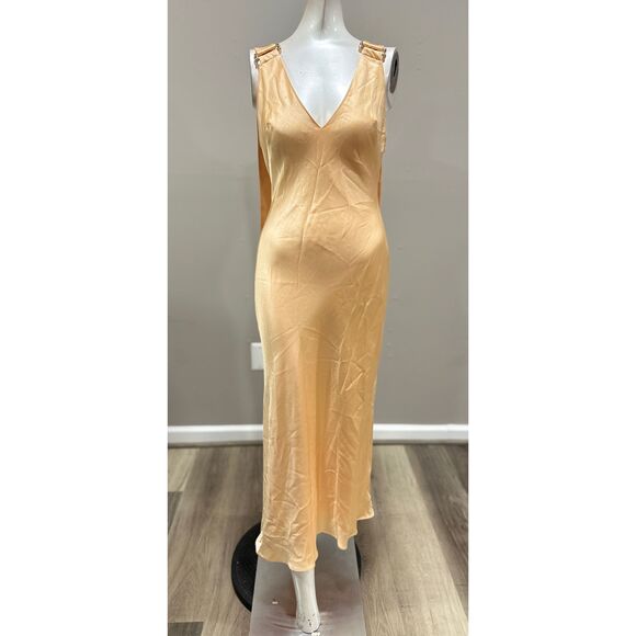 NWT Acler Sleeveless V-Neck Wycombe Midi Dress Buttermilk Size 2 $495 - Picture 4 of 10